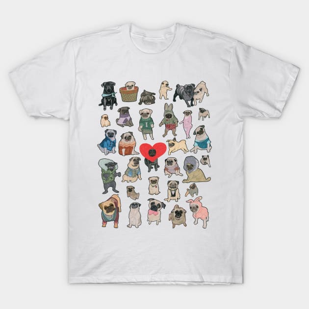 Pugs T-Shirt by Golden Section